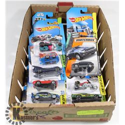 FLAT OF ASSORTED HOTWHEELS & MATCHBOX.