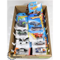 FLAT OF ASSORTED HOTWHEELS & MATCHBOX.