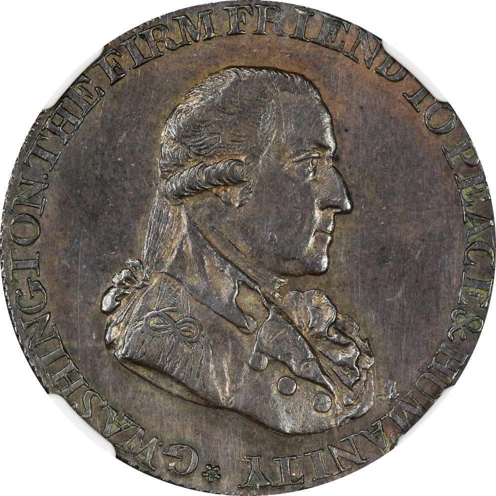 1795 Washington. Grate Token Halfpenny. Large Buttons, Reeded Edge ...