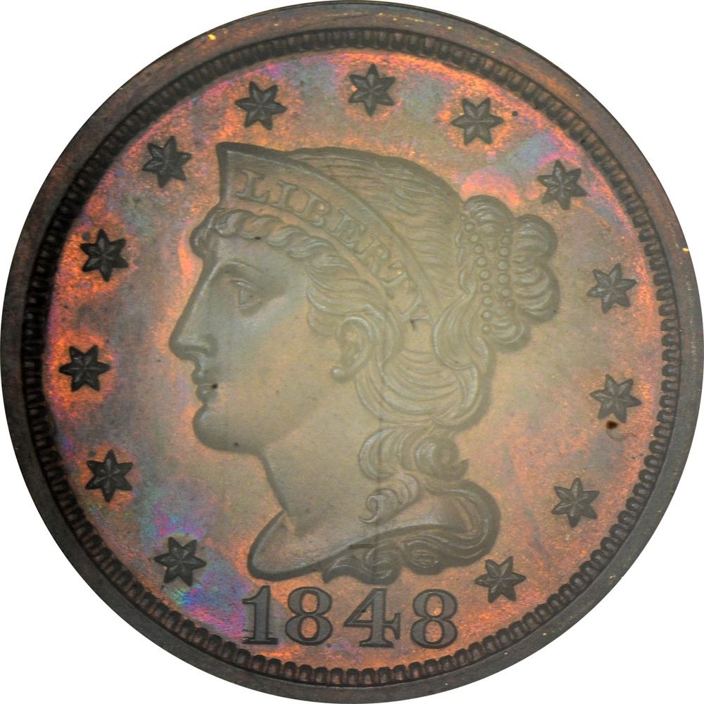 1848 N-19. Low Rarity-6 as a Proof. Proof-65 RB NGC.