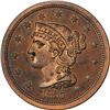 Image 1 : 1857 Large Cent. Small Date. N-3. Low Rarity-5 as a Proof. Proof-64 RB NGC.