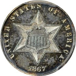 1867 Proof-64 PCGS. CAC.