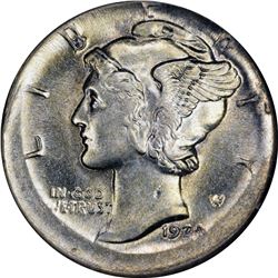 Mint Error. 1920-S Dime. Broadstruck. AU-58 NGC