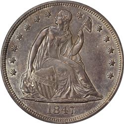 1847 AU-55 PCGS