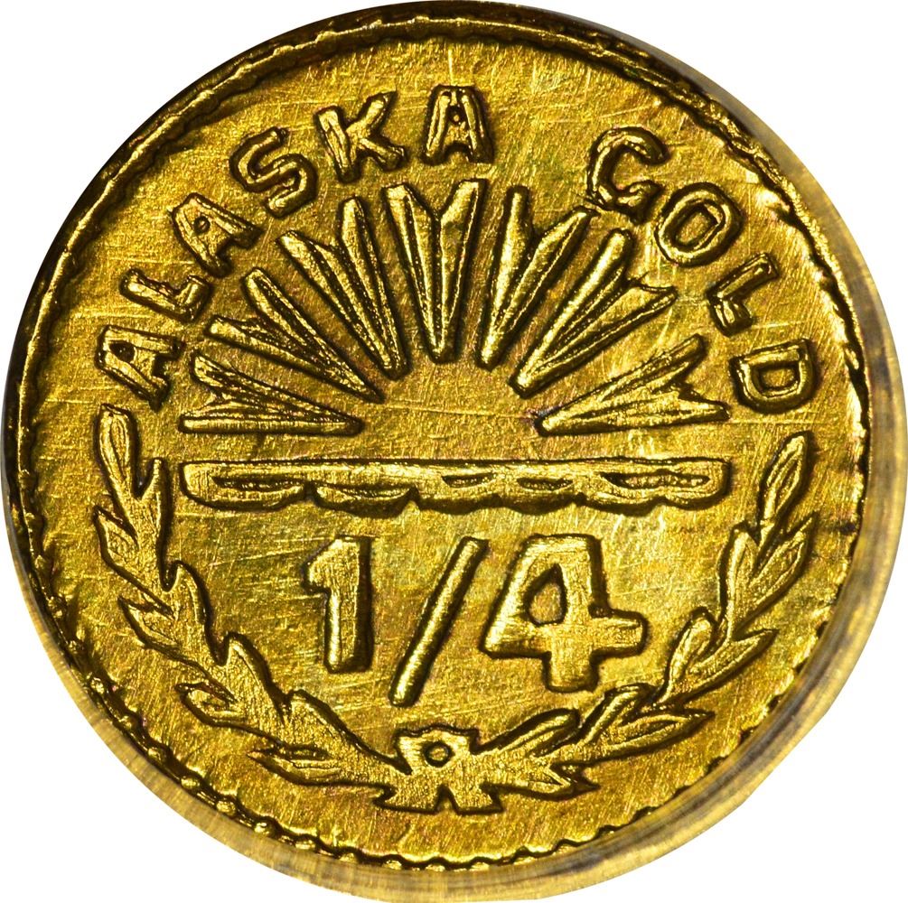 Alaska. Hart’s Coins of the Golden West. 1911 ¼ Gold. Parka Head. Round ...