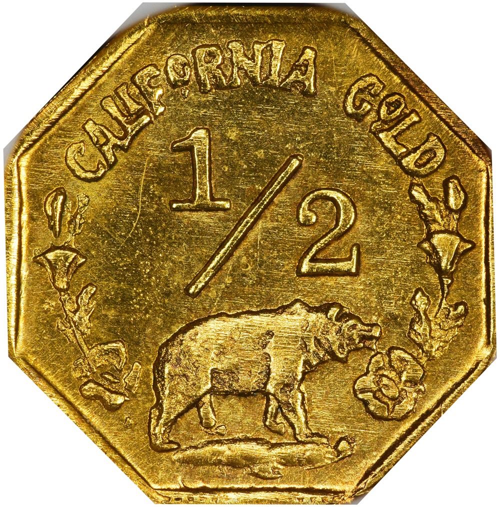 California. Hart’s Coins of the Golden West. 1915 1/2 Gold. Minerva ...