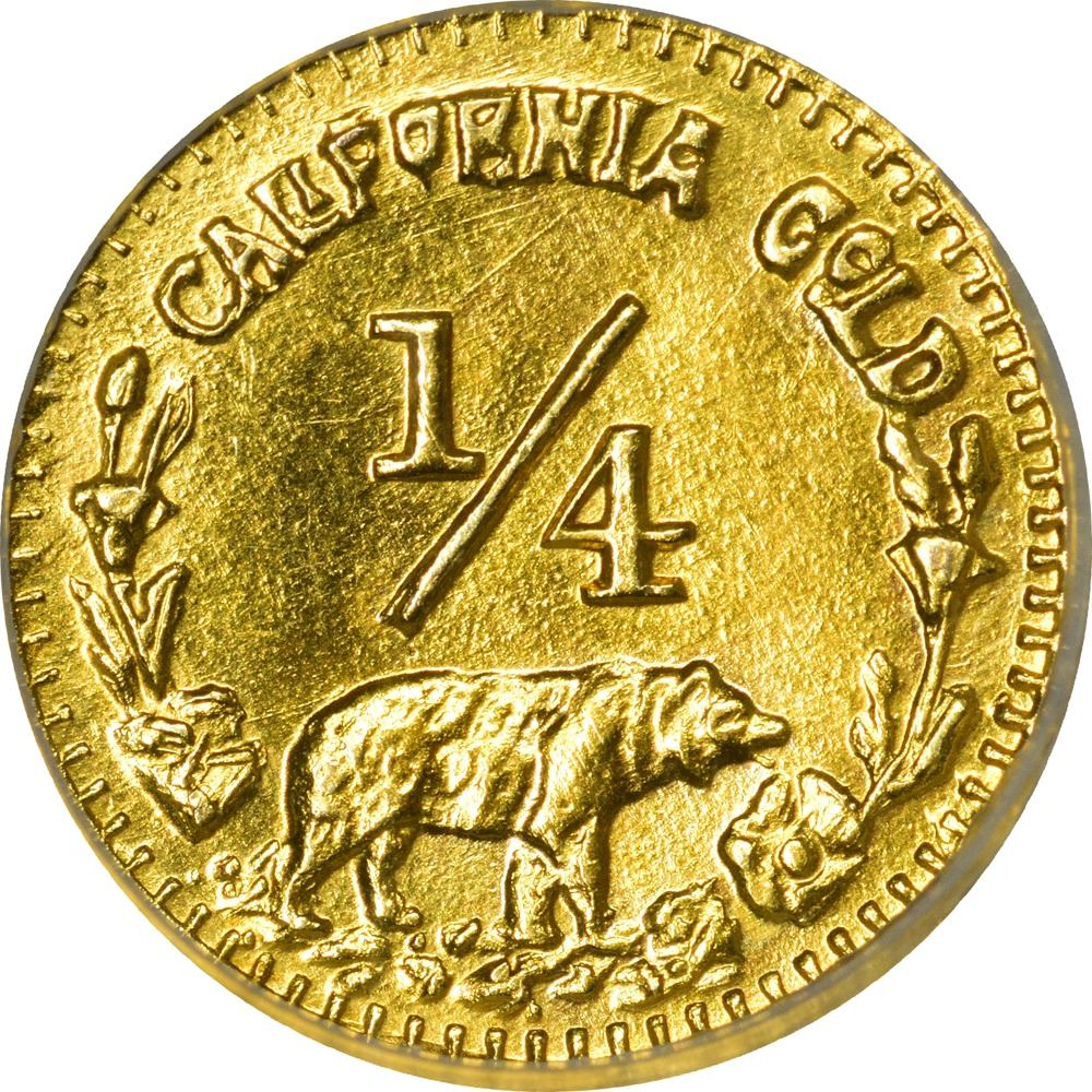 Hart’s Coins of the Golden West. “1901” 1/4 Gold. Round. Indian Head ...