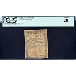 February 17, 1776 Continental Pair.