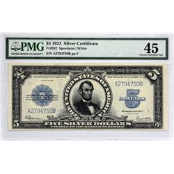 Fr. 282. 1923 $5 Silver Certificate. PMG Choice Extremely Fine 45.