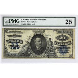 Fr. 321. 1891 $20 Silver Certificate. PMG Very Fine 25.