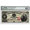 Image 1 : Fr. 357. 1891 $2 Treasury Note. PMG Choice About Uncirculated 58 EPQ.