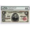 Image 1 : Fr. 362. 1891 $5 Treasury Note. PMG Choice Uncirculated 64.