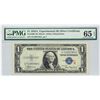 Image 1 : Fr. 1609.  1935A $1 Experimental “R” Silver Certificate.  PMG Gem Uncirculated 65 EPQ.