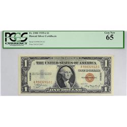 Fr. 2300. 1935A $1 Hawaii Silver Certificate. PCGS Currency Gem New 65.