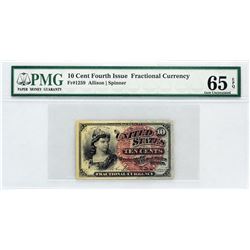 Lot of (5) PMG Graded Fractional Currency.