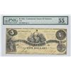 Image 5 : Six (6) PMG Certified Confederate Notes.