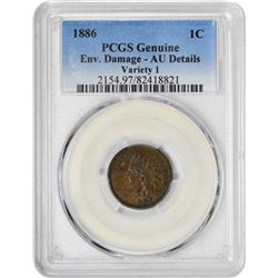 1886 1C AU DETAILS PCGS