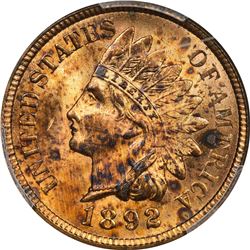 1892 1C UNC DETAILS PCGS