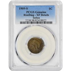 1909-S 1C XF DETAILS PCGS