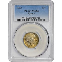 1913 5C MS64 TYPE 1 PCGS