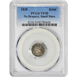 1838 H10C VF30 PCGS