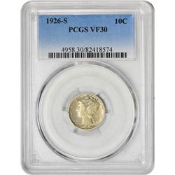 1926-S 10C VF30 PCGS