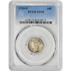 1926-S 10C VF35 PCGS