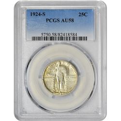 1924-S 25C AU58 PCGS