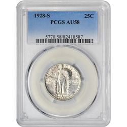 1928-S 25C AU58 PCGS