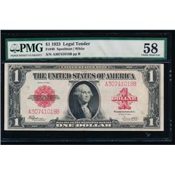 1923 $1 Legal Tender Note PMG 58