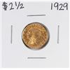 Image 1 : 1929 $2 1/2 Indian Head Quarter Eagle Gold Coin