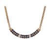 Image 1 : Plated 18KT Yellow Gold 6.18ctw Black Sapphire and Diamond Pendant with Chain