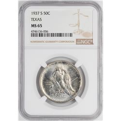 1937-S Texas Centennial Commemorative Half Dollar Coin NGC MS65