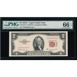 1953C $2 Legal Tender STAR Note PMG 66EPQ