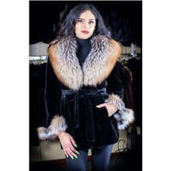 Alaska Fur Mink Belted Jacket