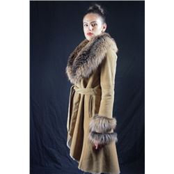 Alaska Fur Merino Belted Jacket
