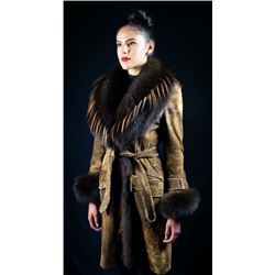 Distressed Lamb Belted Jacket