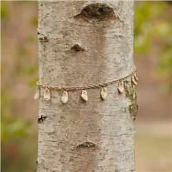 Gold Necklace with Diamond Splattered Tusk