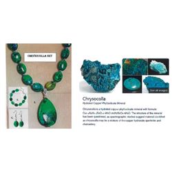 Chrysocolla Jewelry Set