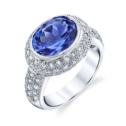 Natural Tanzanite & Diamond Ring