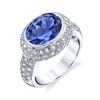 Image 1 : Natural Tanzanite & Diamond Ring