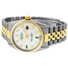 Image 4 : Rolex Mens 2 Tone 14K Mother Of Pearl Diamond 36MM Datejust Wristwatch