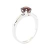 Image 4 : 0.80 ctw Garnet Solitaire Ring - 10KT White Gold