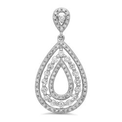 14k Gold 0.6CTW Diamond Pendant, (SI3/H)