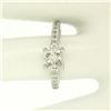 Image 4 : 14K White Gold 1.32 ctw H VS1 Prong Set Princess Cut Diamond Engagement Ring Sz
