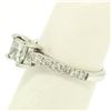 Image 5 : 14K White Gold 1.32 ctw H VS1 Prong Set Princess Cut Diamond Engagement Ring Sz