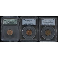 1939, 1944 & 1949 - Lot of 3 Graded Coins