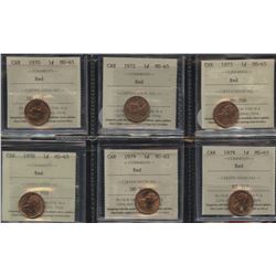 Lot of 14 ICCS & CCCS Graded One Cents