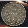 Image 1 : 1874H Twenty-Five Cents