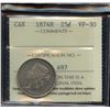 Image 2 : 1874H Twenty-Five Cents